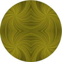 Ahgly Company u zatvorenom okruglom uzorkovima tamne bronzane smeđe prostirke, 3 'runda