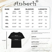Majice ANBECH RODEO Plus veličine za žene Grafičke duge kauboje uživo Print Vintage kratkih rukava majica