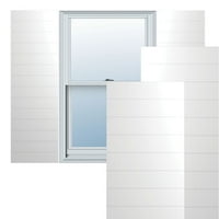 Ekena Millwork 18 W 80 H True Fit PVC horizontalna letvica modernog stila fiksne roletne, bijele