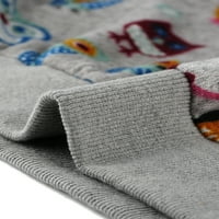 Jedinstvene ponude za žene plus Size pulover Loose Owl Print zimska dukserica siva 3x