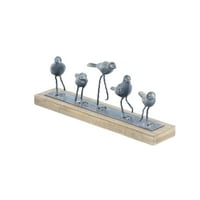 18 7 siva metalna skulptura ptica