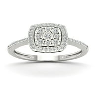 1 5CT TDW dijamantski srebrni klaster prsten