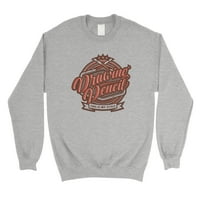 Crtanje olovke unise siva crewneck dukserica poklon vintage dizajn