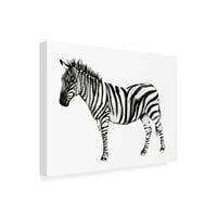 Jennifer Goldberger 'Stojeći ZEBRA II' Canvas Art