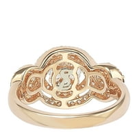 Ružin Sterling srebrni kružni prsten za angažman bijelog kubičnog cirkonije