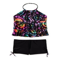 Wonder Nation djevojke Tankini Halter Top sa šorc donji kupaći kostim, 4 - & djevojke Plus