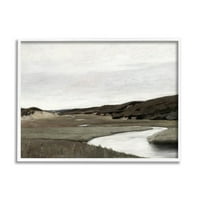 Rural Stream Classic Landscape Landscape Painting Bijeli Uokvireni Art Print Wall Art