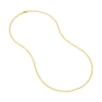 14k žuto zlato za muškarce i žene 16 dizajner Rolo Lanac ogrlica