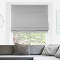 Cordless Roman Shade Del Mar Pearl Grey 23 W 64 H