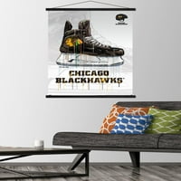 Chicago Blackhawks - zidni poster za klizanje sa drvenim magnetskim okvirom, 22.375 34