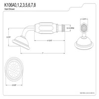 Kingston Brass K106A viktorijanski tuš, antički mesing