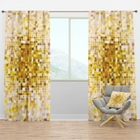 Designart 'Glam Gold Yellow Explosion Blocks I' Modern Blackout Zavjese Panel