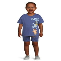Bluey grafički Set majica i šorc za dječake, 2 komada, veličine 12m-5t
