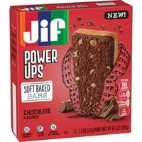 Jif Power Ups Čokoladni Puter Od Kikirikija Meko Pečeni Barovi, 6,5 Unci, Broj