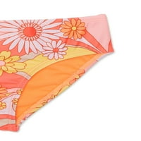 Breaking Waves djevojke Retro cvjetni bikini kupaći kostim sa UPF 50+, 2 komada, veličine 7-16