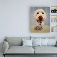 Zaštitni znak likovne umjetnosti' Molly bijeli pas ' platnena Umjetnost Lucije Hefferne