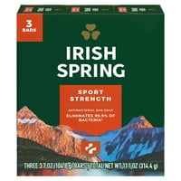 Irski prolećni muški sapun, Sport Strength antibakterijski, 3.7 Oz pakovanje