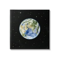 Stupell Indtries planeta Zemlja okružena zvijezdama svemirsko nebo, 36, dizajn Grace Popp 