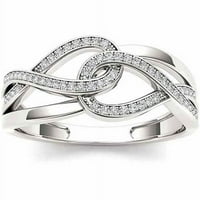 Carat T. W. Diamond 10kt modni prsten od bijelog zlata