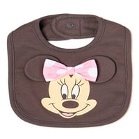 Disney Minnie Mouse bodi i Bib za djevojčice dugih rukava, veličine 0 3-mjeseci
