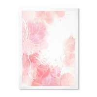 PROIZVODNJAK Sažetak prskanja ružičastih cvjetova moderna uokvirena umjetnička štampa