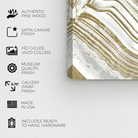 Praznina i puna geoda apstraktna zidna Umjetnost Print Gold 12x12