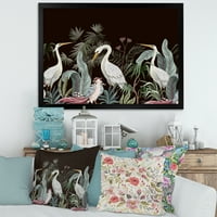 Designart 'Chinoiserie With Peonies and Birds III' tradicionalni uokvireni umjetnički Print