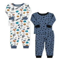 Little Star Organic Baby & Toddler Boy Dugi rukav i duge pantalone pidžame, veličina mjeseci - 5t