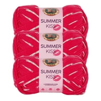 Lion Brand Yarn Summer Kiss Hibiscus i-Cord srednji pamuk, poliester višebojno pakovanje pređe