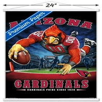 Arizona Cardinals-zidni Poster sa drvenim magnetnim okvirom, 22.375 34