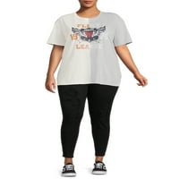 No Boundaries Juniors Plus Size Colorblocked Graphic Tee