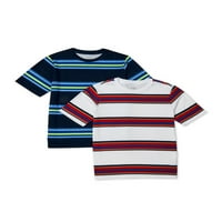 Wonder Nation Boys Striped Kratki Rukav T-Shirt Veličine 4 - & Husky