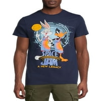 Space Jam muške i velike muške zaostavštine i grafičke majice sa kratkim rukavima, 2 pakovanja