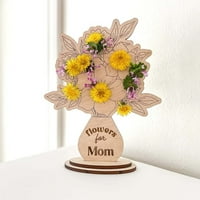 PJTEWAWE Desktop Ornament's Day's Dnevni dvospratni nosač vaze ubranjen za mamu Mommy Cvjetni nosač majčine