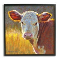 Sunlit Farm Animal Goveda Životinje I Insekti Slikarstvo Crno Uokvireni Art Print Wall Art