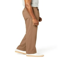 Dockers muške klasične ravne prednje jednostavne kaki pantalone sa rastezljivim