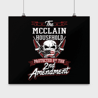 Prezime McClain poster - Domaćinstvo zaštićeno 2. drugom Amandmanom - Personalizirani ljubitelji pištolja