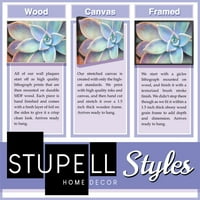 Stupell Industries Vole vas na mjesec Quote Plave Night Sky Platno Zidna umjetnost Daphne Polselli