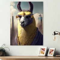 Designart llama Gangster u NYC Canvas Wall Art