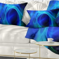 Designart zaokružena plava psihodelična tekstura - apstraktni jastuk za bacanje - 16x16