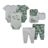 Carter's Child Of Mine Baby Boy Bodiji, pantalone i komplet naramenica, 8 komada, Preemie-24m