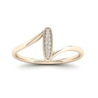 1 20ct TDW Diamond 10k zaobilazni modni prsten od žutog zlata