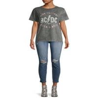 Siva Grayson socijalna ženska AC DC kratka rukava grafička majica