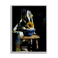 Stupell Industries Sunflower Country Chair Dark Still Life Painting Design by Heide Presse, 11 14