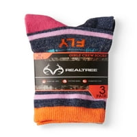 Real Tree Girls Crew Socks 3-Pack, Veličine S-L