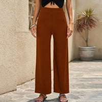 Teretne hlače Žene Elastični struk t Love Solid Colore Labavi pantalone za žensko