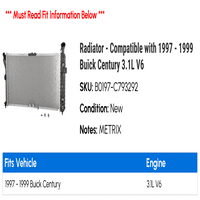 Radijator - kompatibilan sa - Buick Century 3.1L V 1998