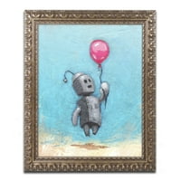 Zaštitni znak likovne umjetnosti' Robot sa crvenim balonom ' platnena Umjetnost Craiga Snodgrassa, Zlatni