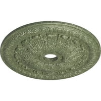 Ekena Millwork 7 8 od 7 8 ID 1 2 P Tomango jaje i pileni stropni medaljon, ručno oslikano atenski zeleni