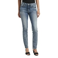 Silver Jeans Co. Najtraženije ženske traperice s ravnim nogama u sredini, veličine struka 24-36